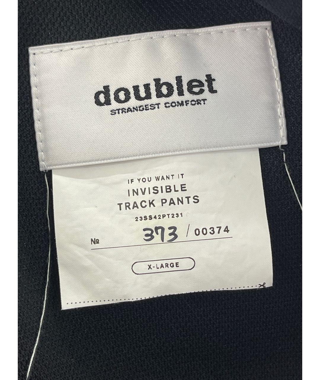 DOUBLET Черные полиэстеровые повседневные брюки, фото 6