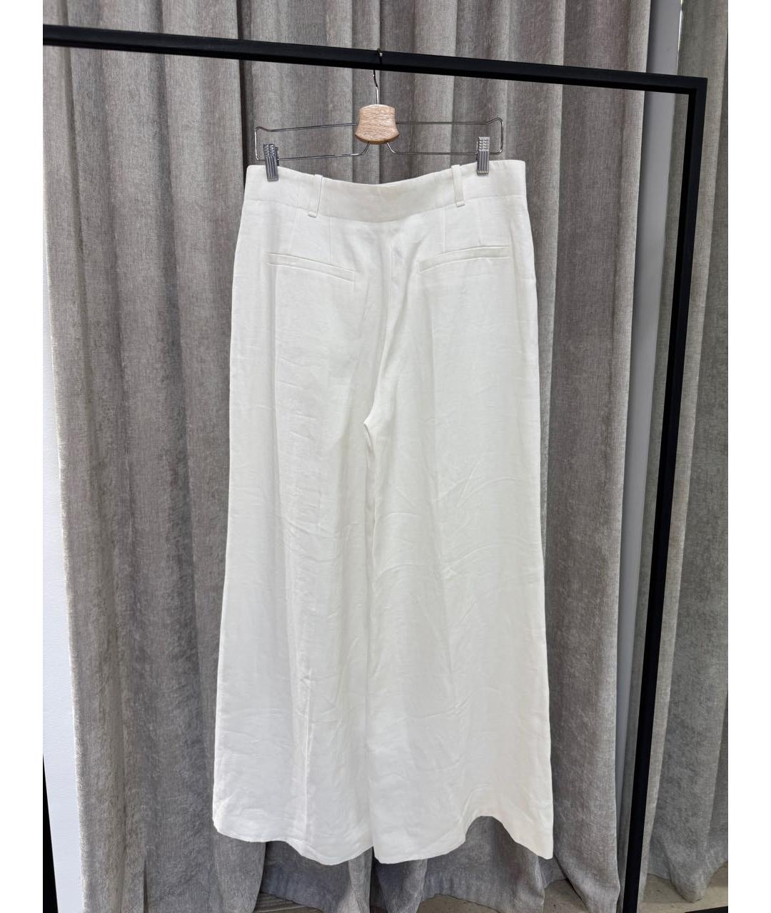 CHLOE Белые льняные брюки широкие, фото 2