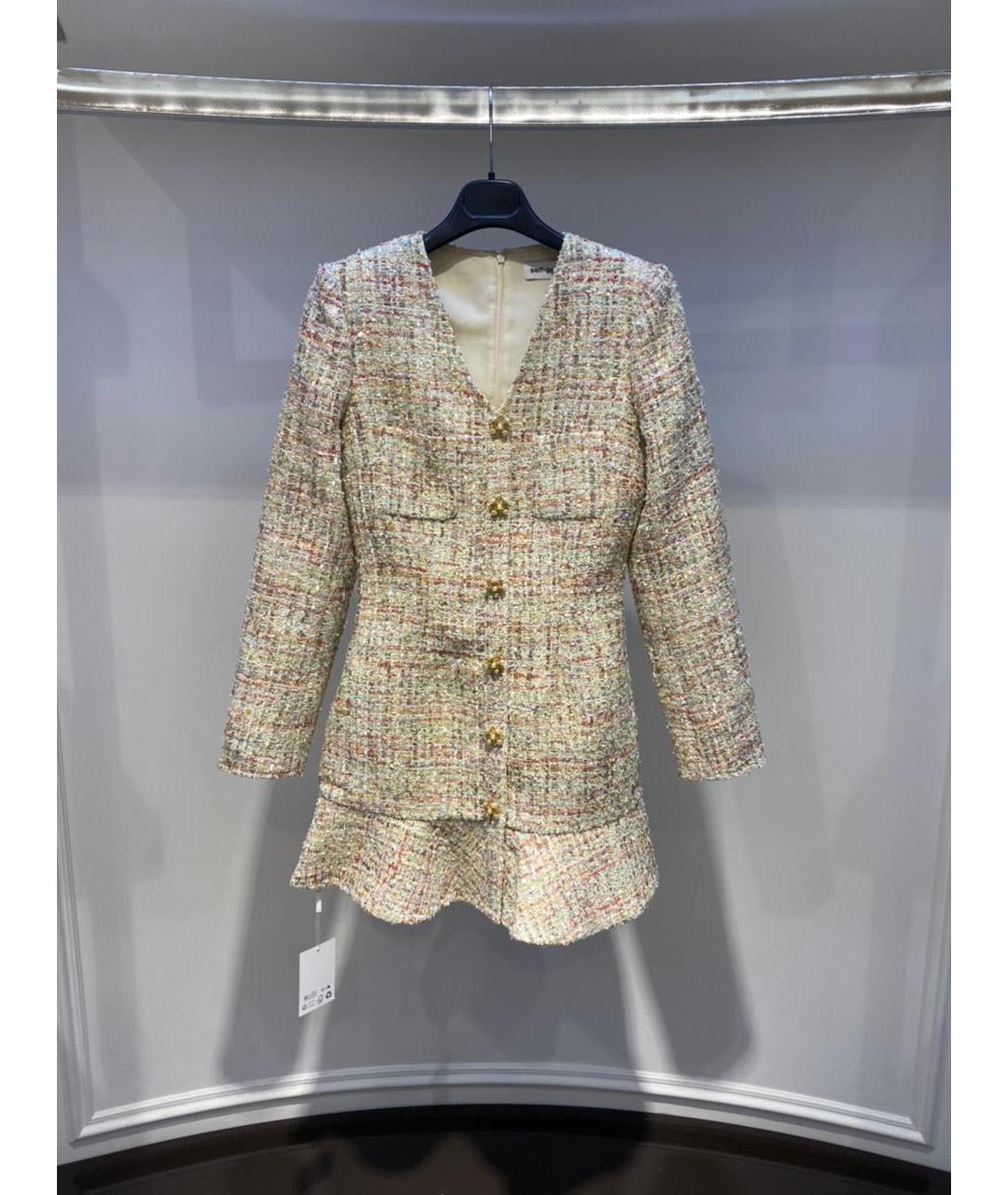 SELF-PORTRAIT Бежевое повседневное платье, фото 2