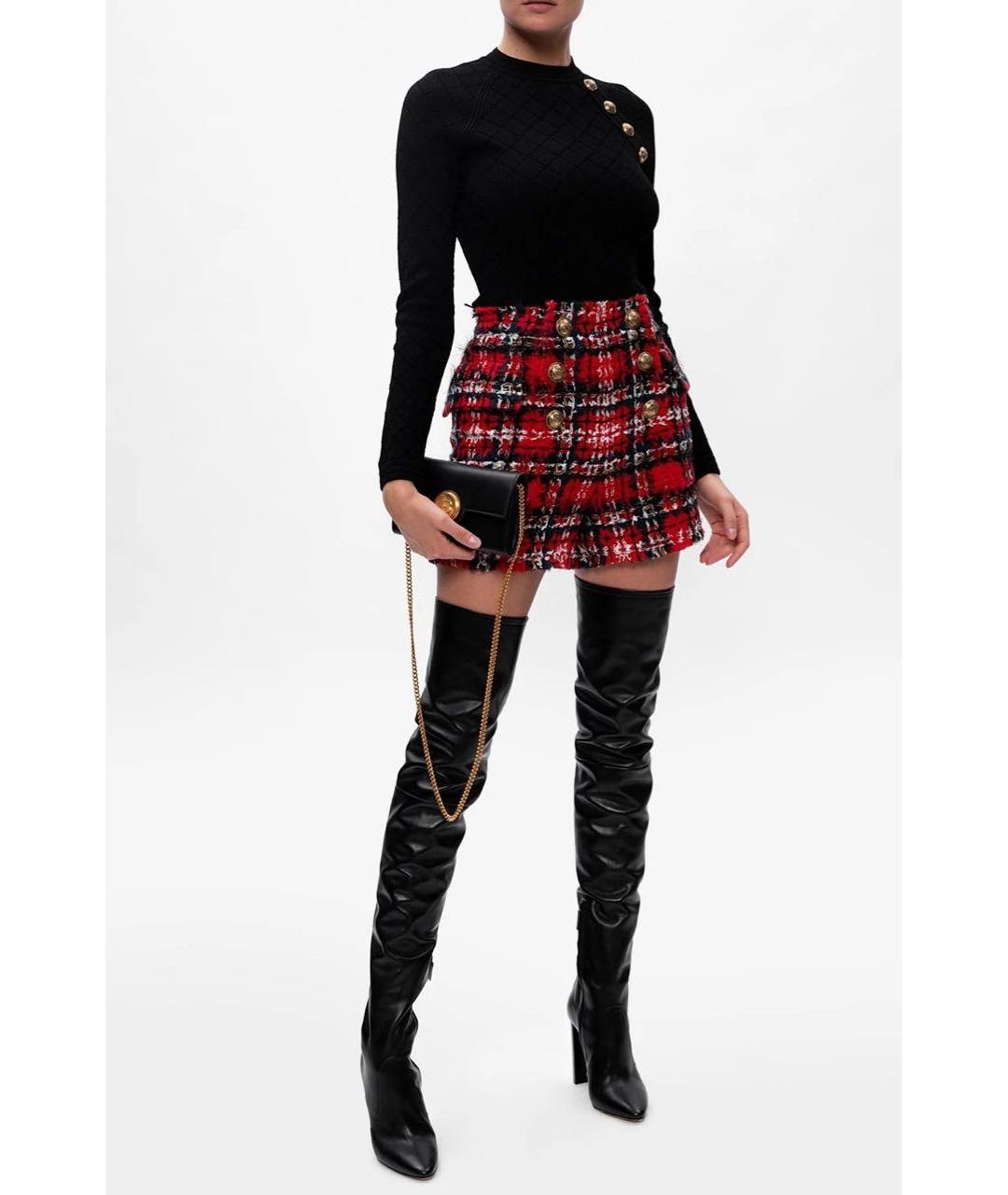 SAINT LAURENT Черные кожаные ботфорты, фото 2