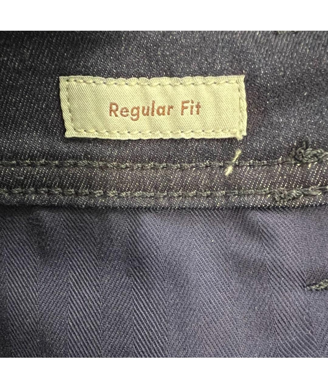 CANALI Темно-синие хлопковые прямые джинсы, фото 7
