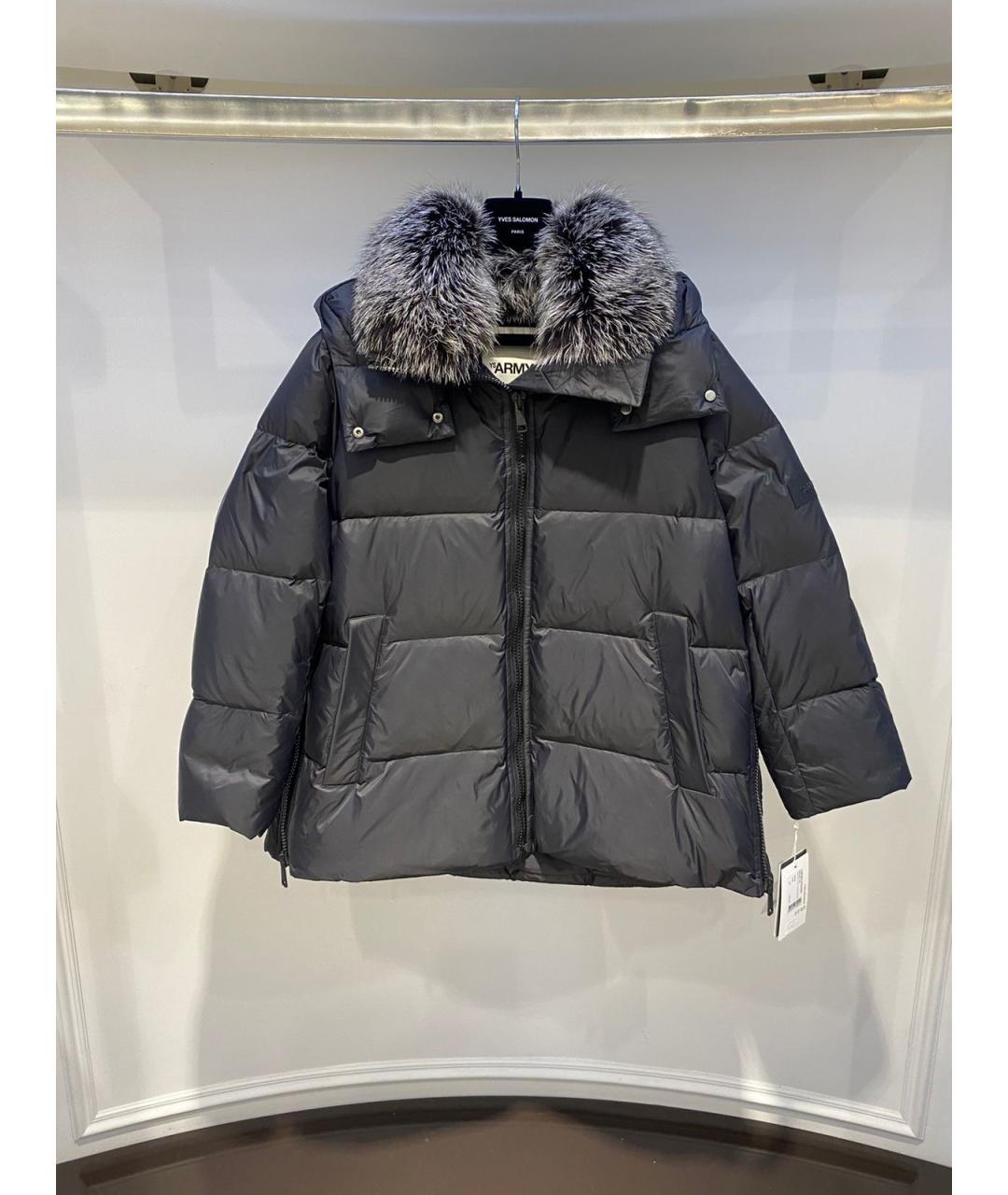 YVES SALOMON Серая полиамидовая куртка, фото 3