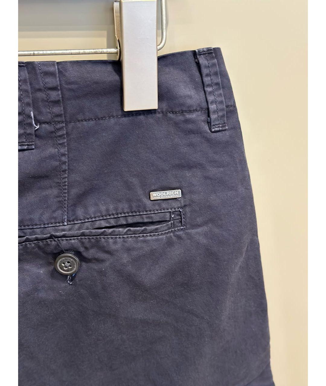 WOOLRICH Темно-синие хлопковые шорты, фото 4