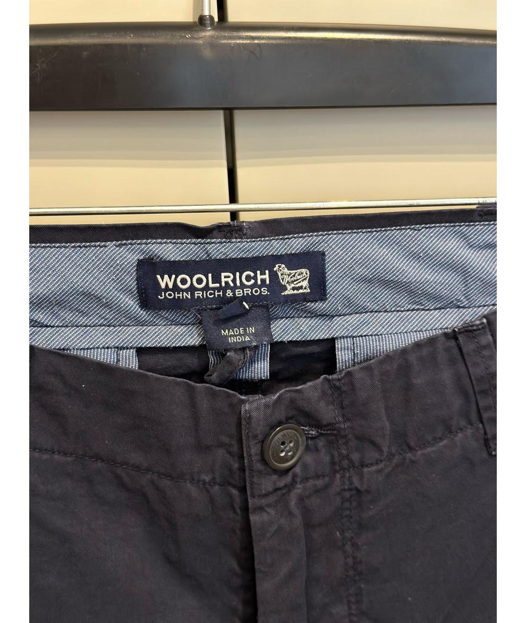 WOOLRICH Темно-синие хлопковые шорты, фото 3
