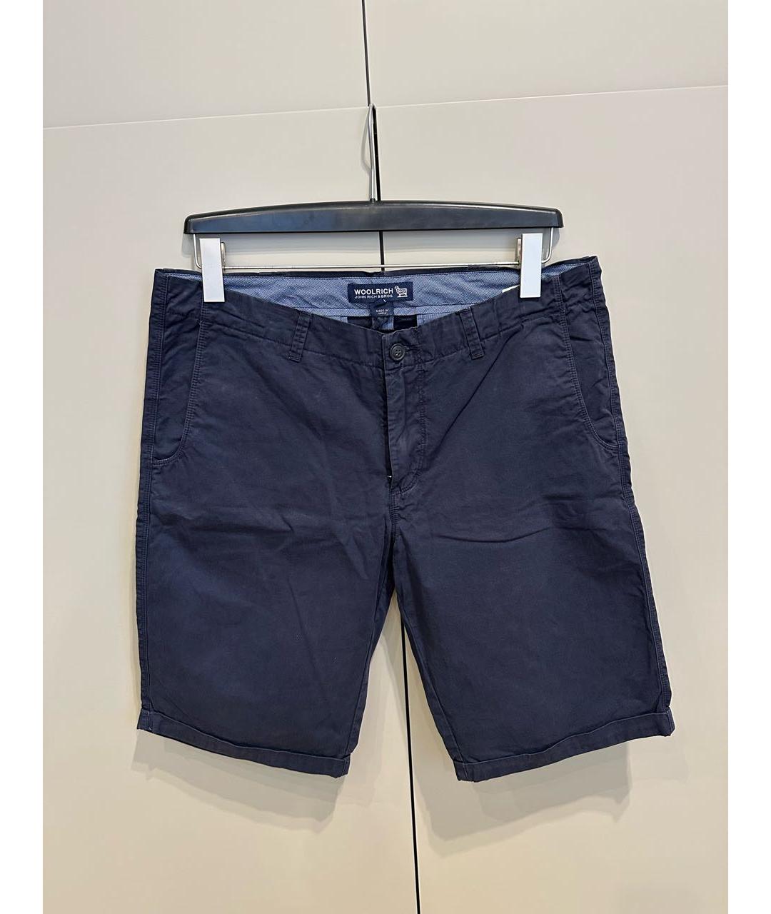 WOOLRICH Темно-синие хлопковые шорты, фото 8