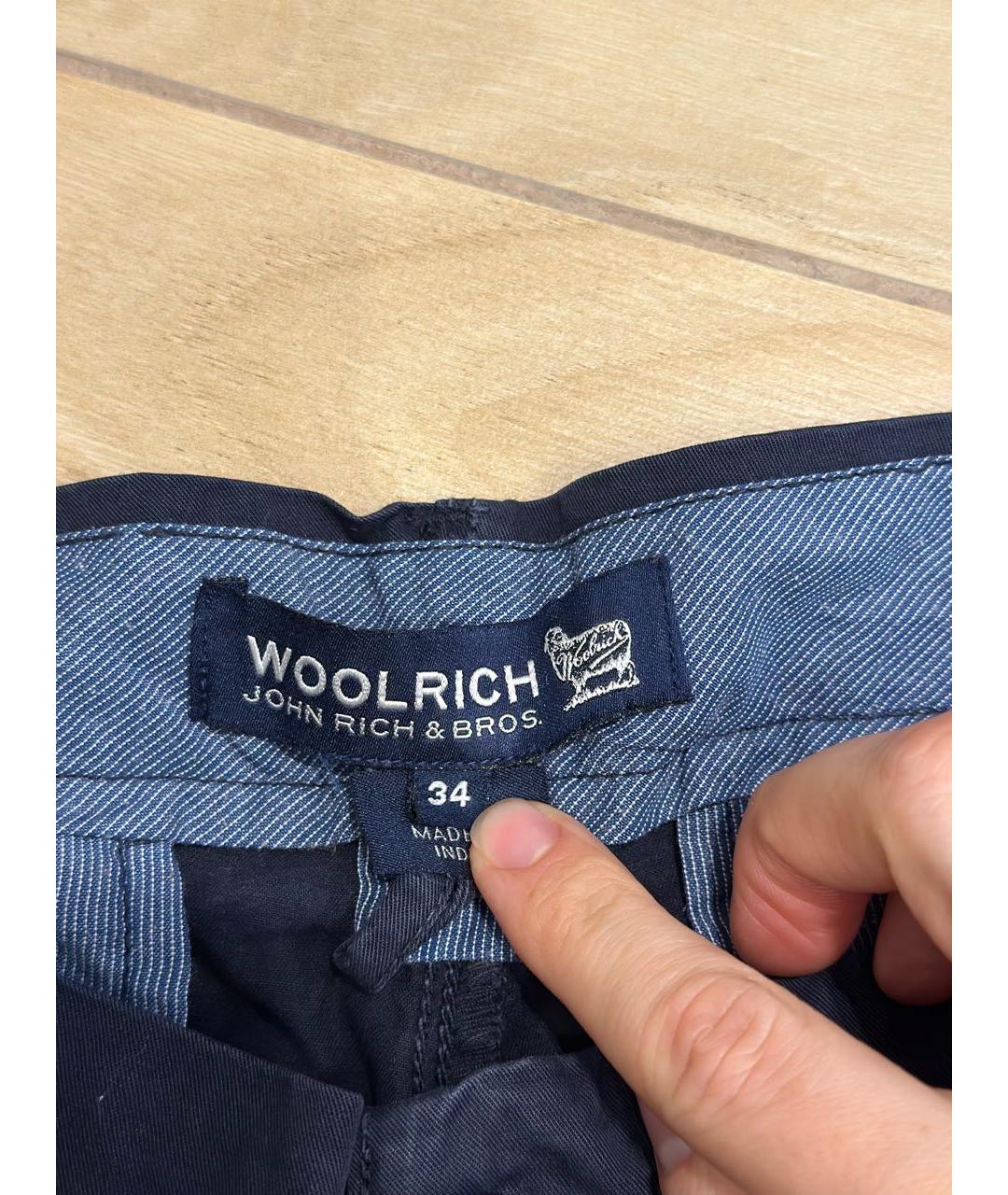 WOOLRICH Темно-синие хлопковые шорты, фото 5