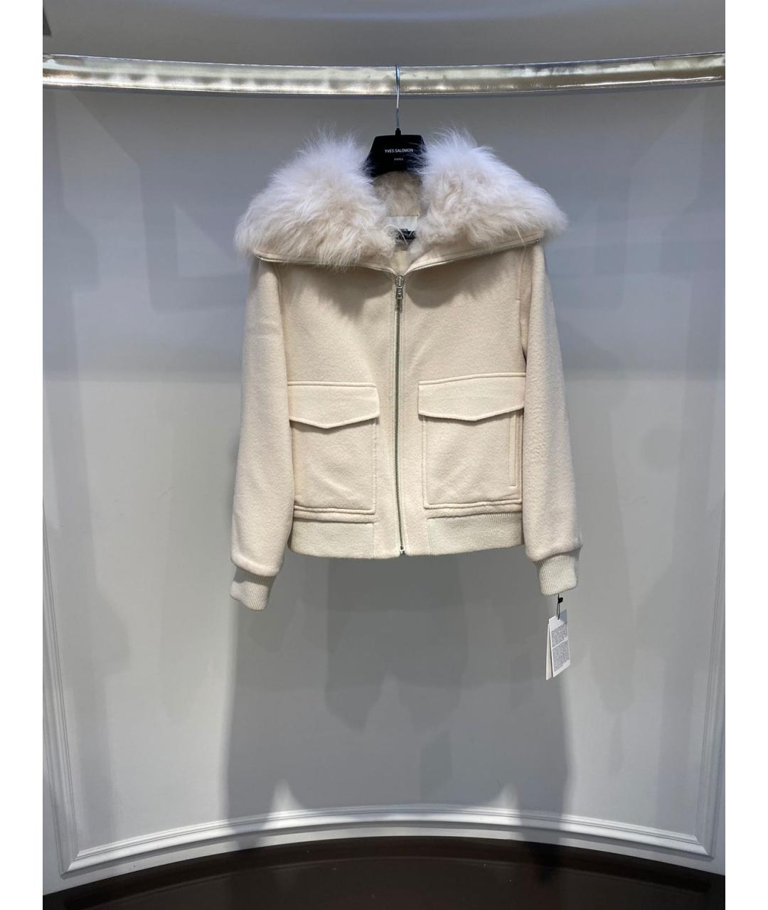 YVES SALOMON Бежевая шерстяная куртка, фото 2