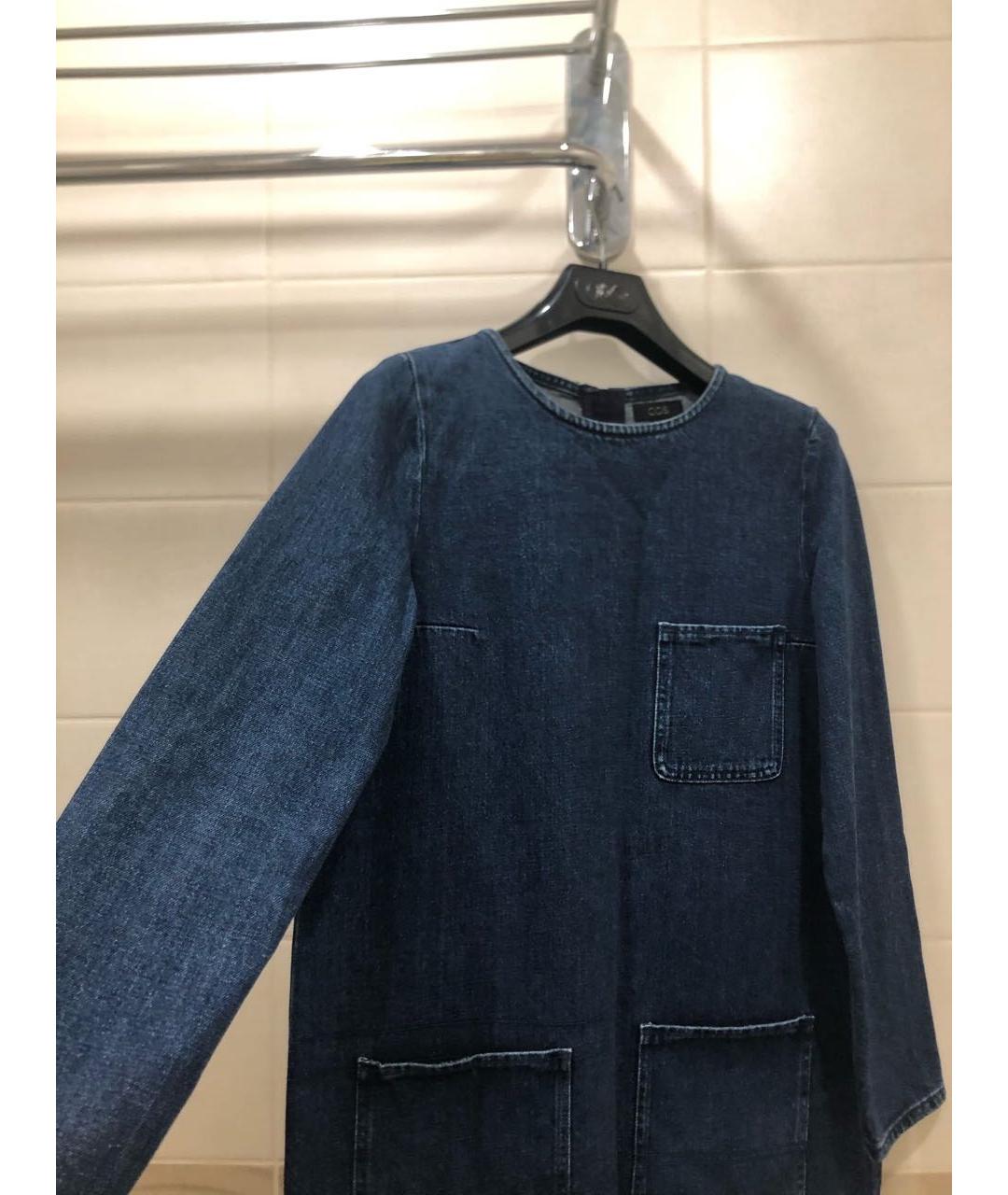 COS Синее деним повседневное платье, фото 3
