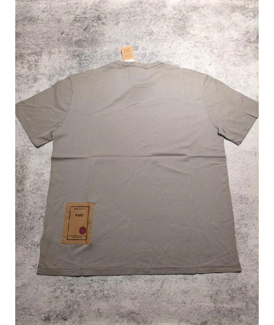 TEN C Серая хлопковая футболка, фото 2