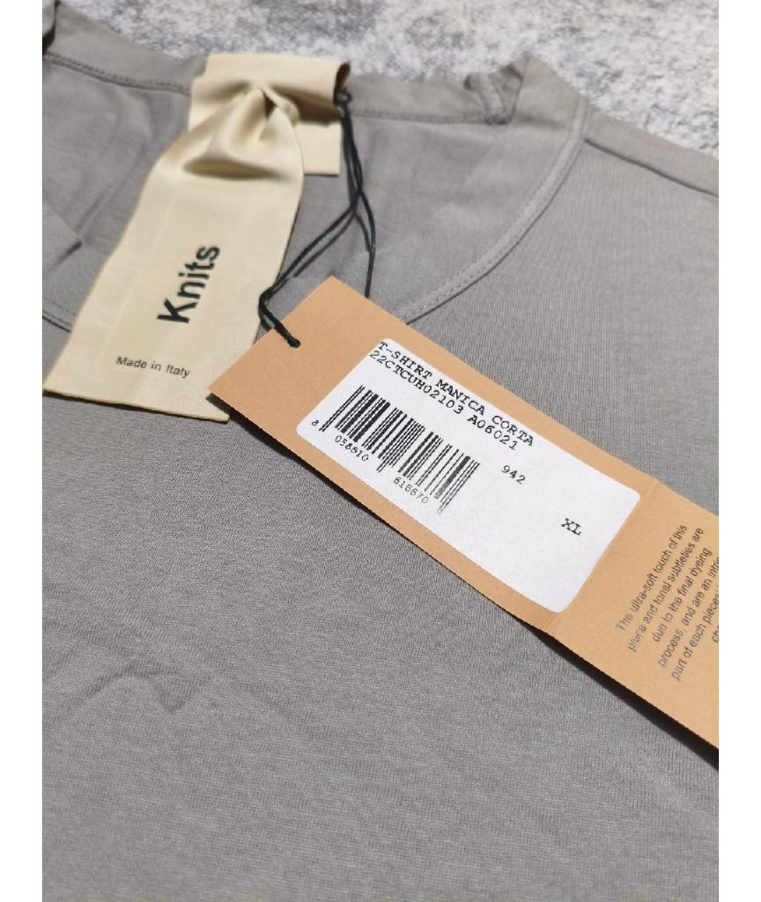 TEN C Серая хлопковая футболка, фото 4