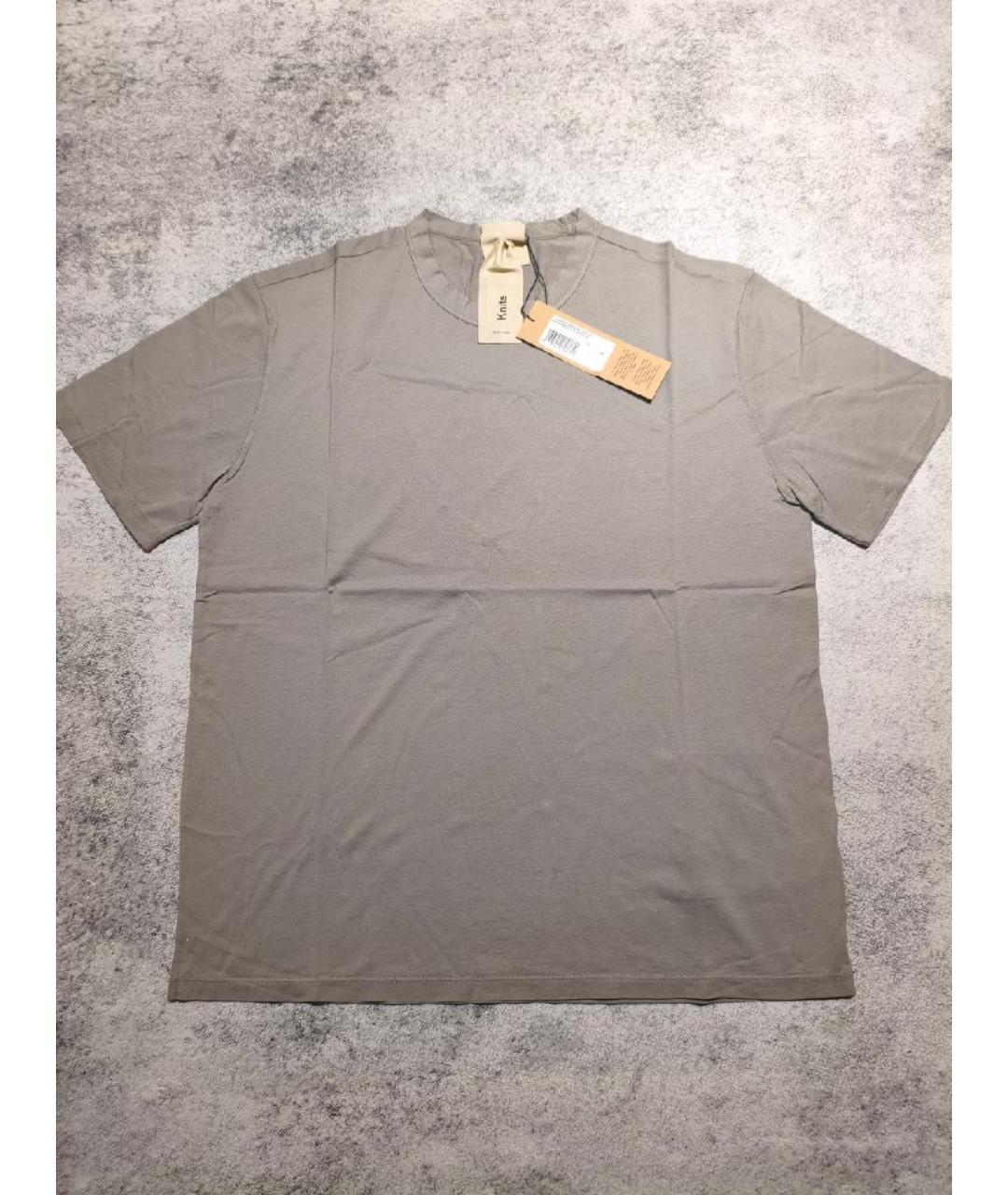 TEN C Серая хлопковая футболка, фото 1