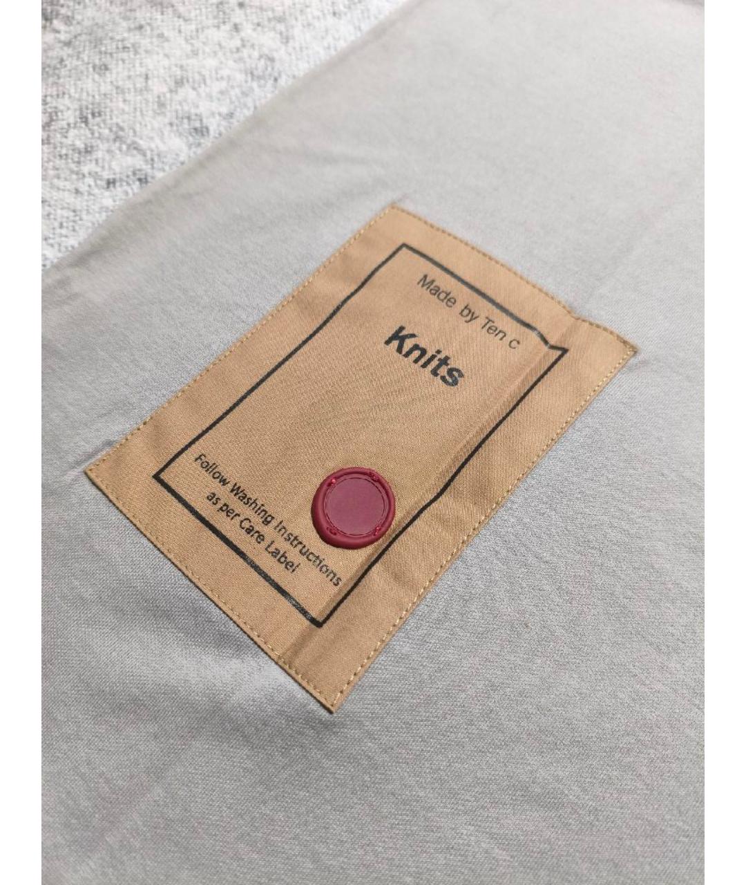TEN C Серая хлопковая футболка, фото 3