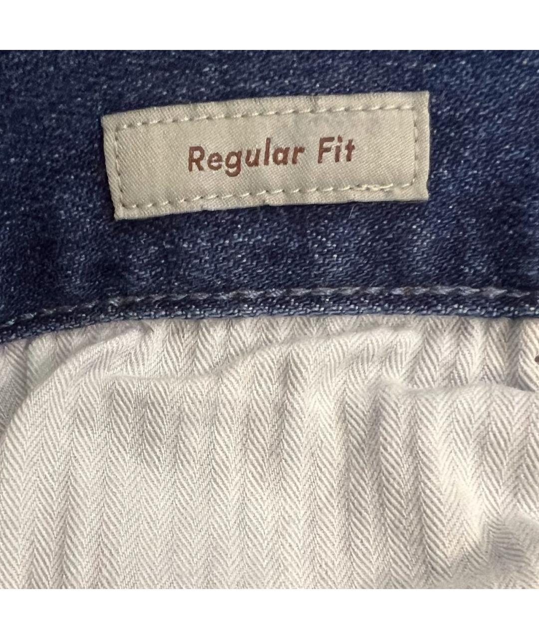 CANALI Синие хлопковые прямые джинсы, фото 6