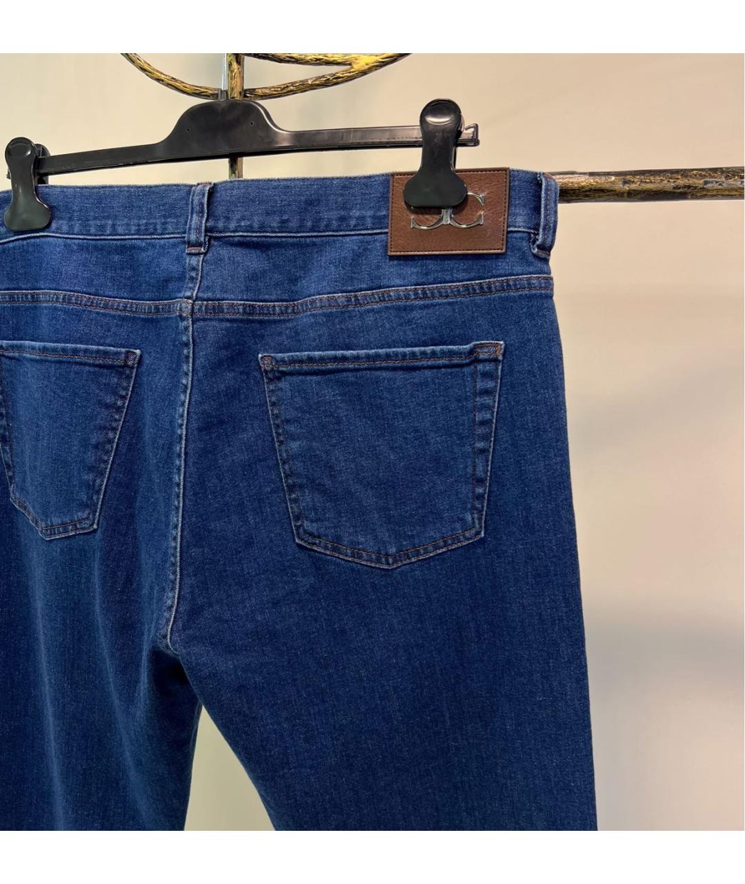CANALI Синие хлопковые прямые джинсы, фото 4