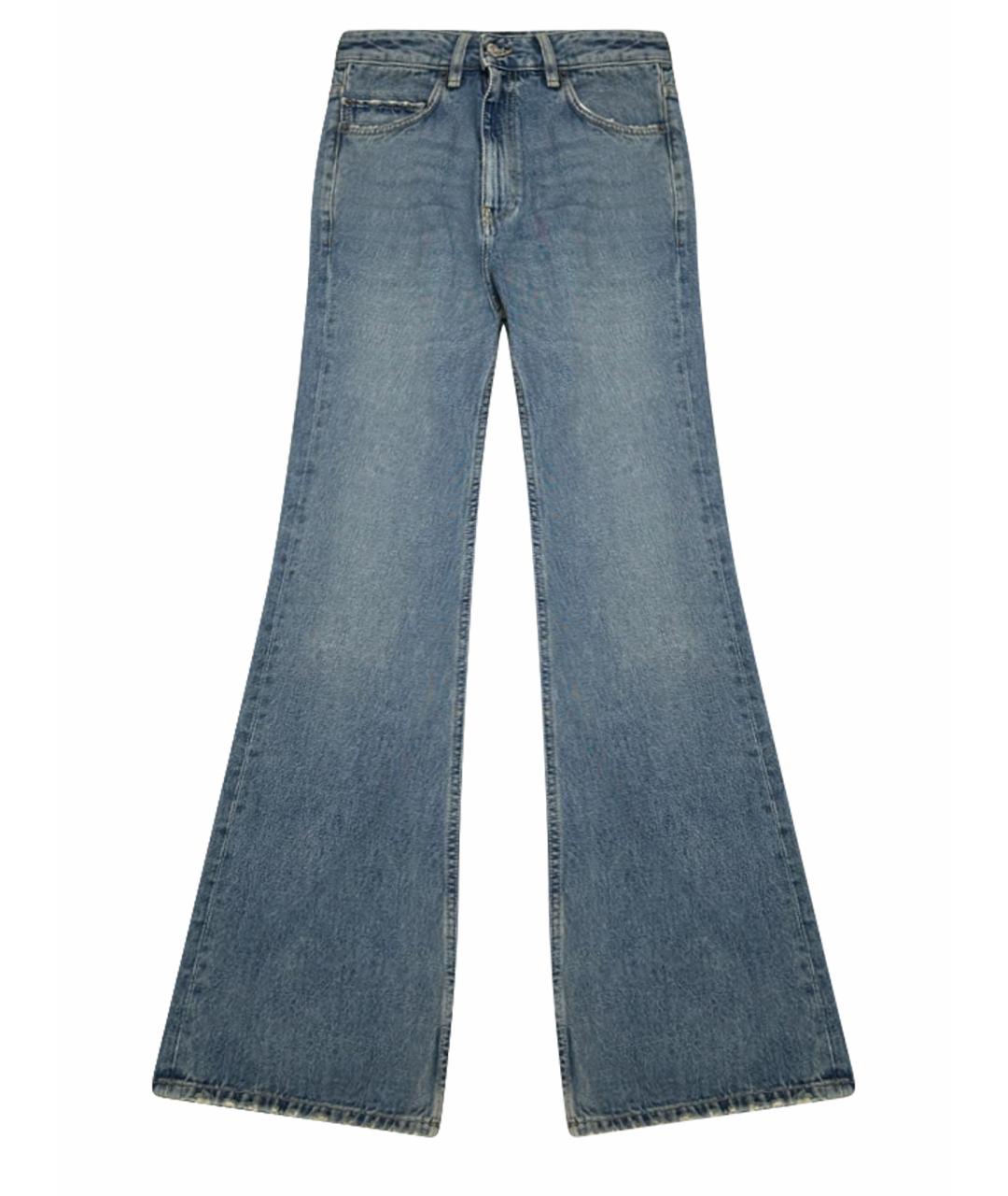 BALENCIAGA Темно-синие хлопковые джинсы клеш, фото 1