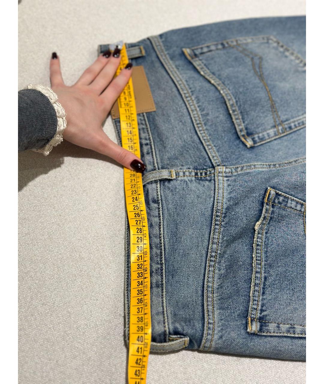 BALENCIAGA Темно-синие хлопковые джинсы клеш, фото 4