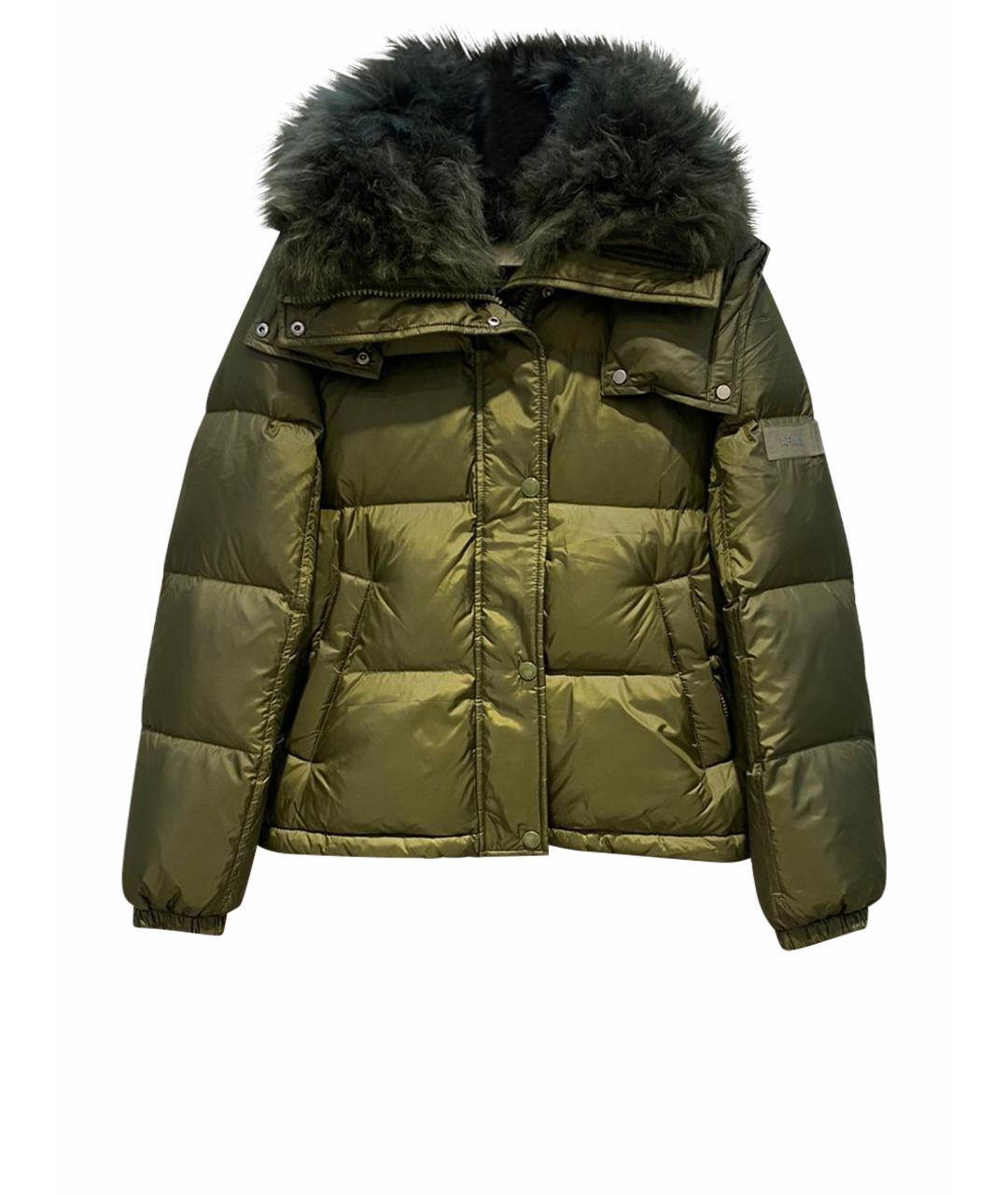 YVES SALOMON Зеленая полиэстеровая куртка, фото 1