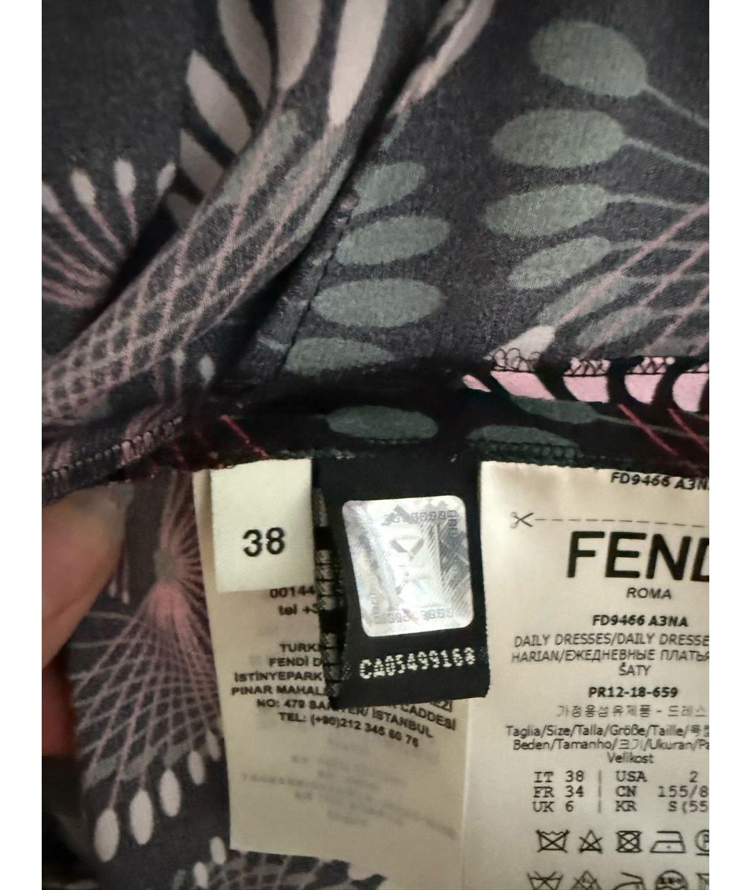 FENDI Мульти шелковая рубашка, фото 5