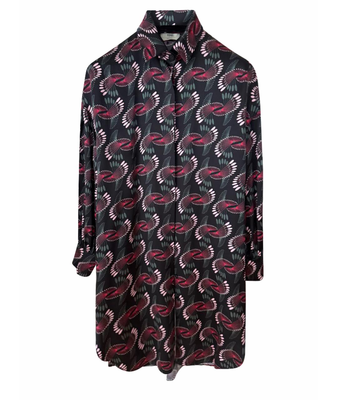 FENDI Мульти шелковая рубашка, фото 1