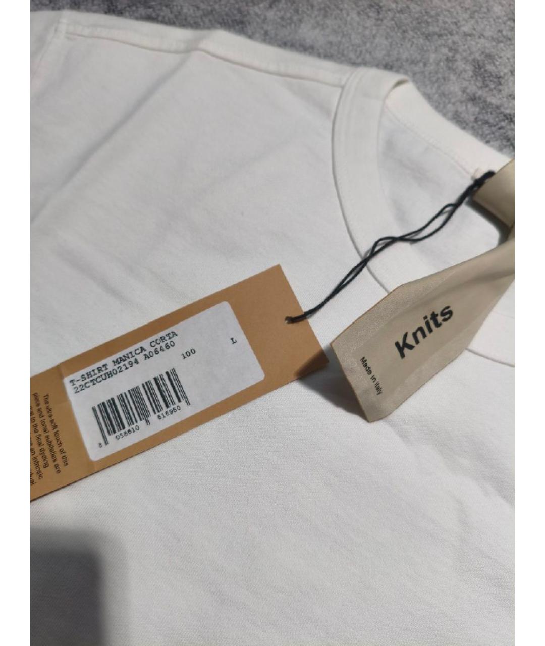 TEN C Белая хлопковая футболка, фото 4