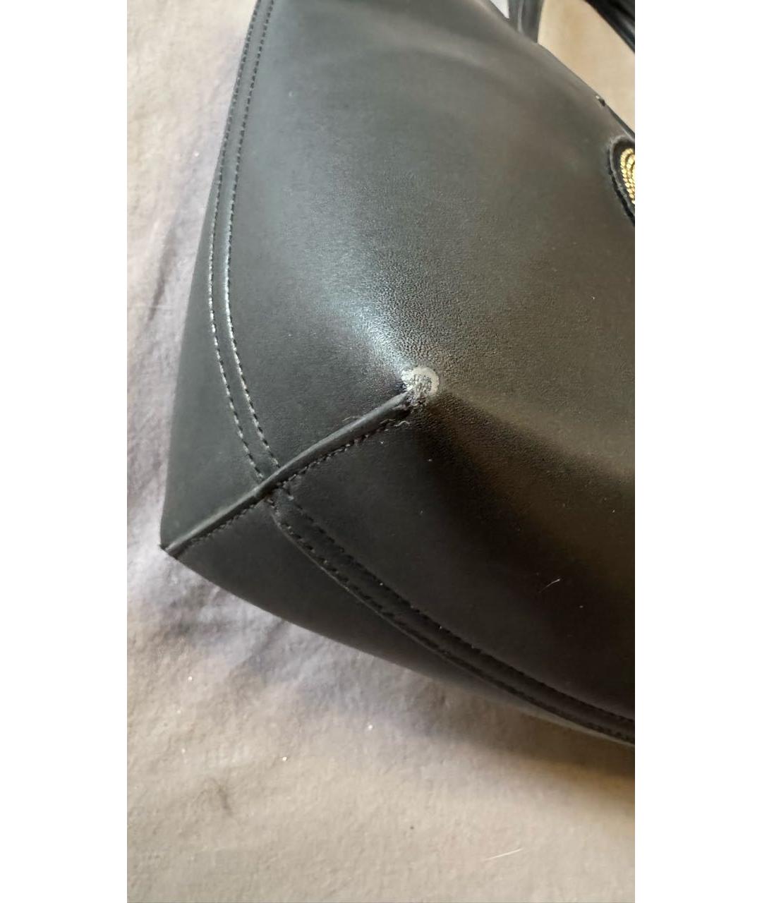 EMPORIO ARMANI Черная сумка тоут из искусственной кожи, фото 4