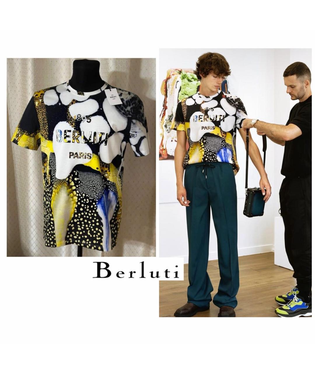 BERLUTI Мульти хлопковая футболка, фото 2
