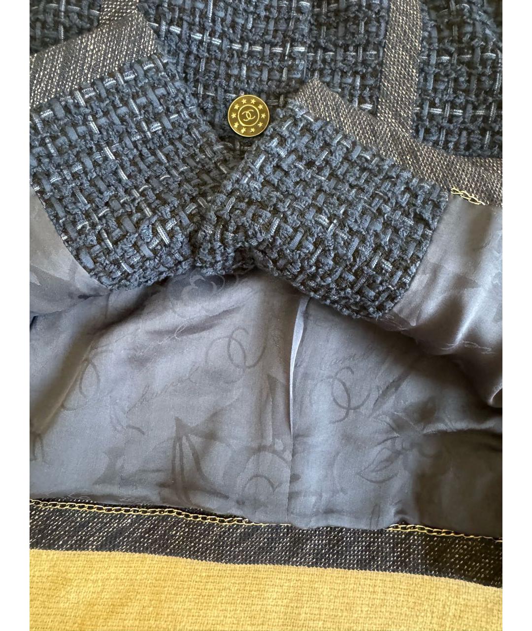 CHANEL Синий хлопковый жакет/пиджак, фото 6