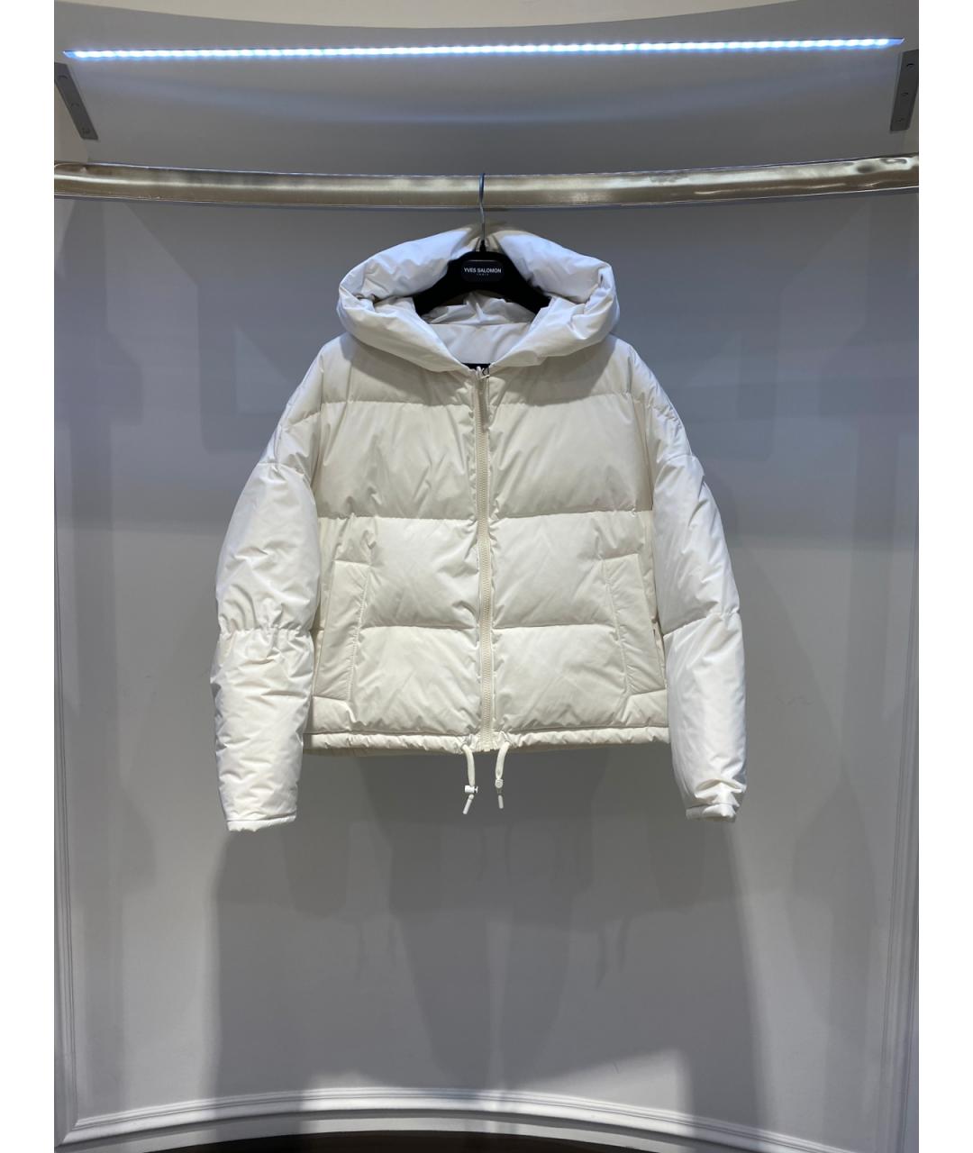 YVES SALOMON Белая полиэстеровая куртка, фото 3
