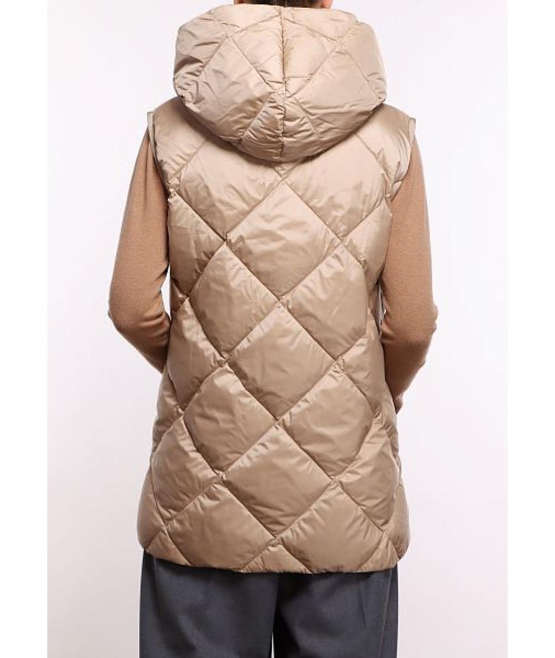 WEEKEND MAX MARA Бежевый полиэстеровый жилет, фото 3