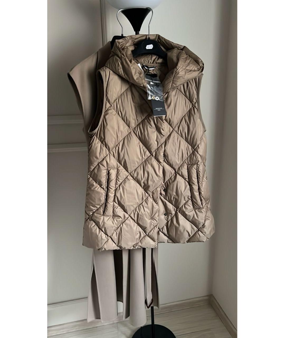 WEEKEND MAX MARA Бежевый полиэстеровый жилет, фото 5