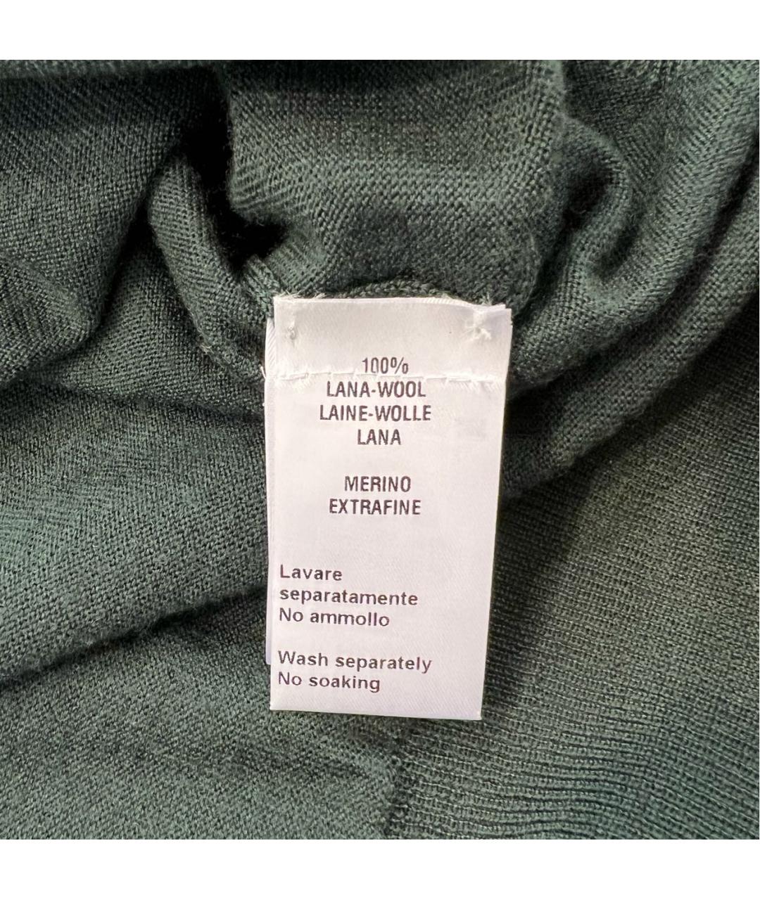 CANALI Зеленый шерстяной джемпер / свитер, фото 4