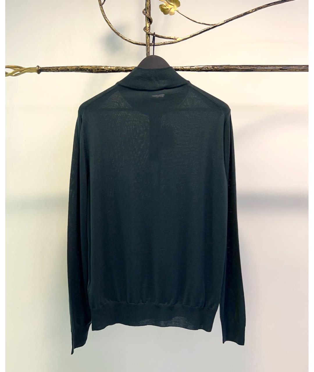 CANALI Зеленый шерстяной джемпер / свитер, фото 2
