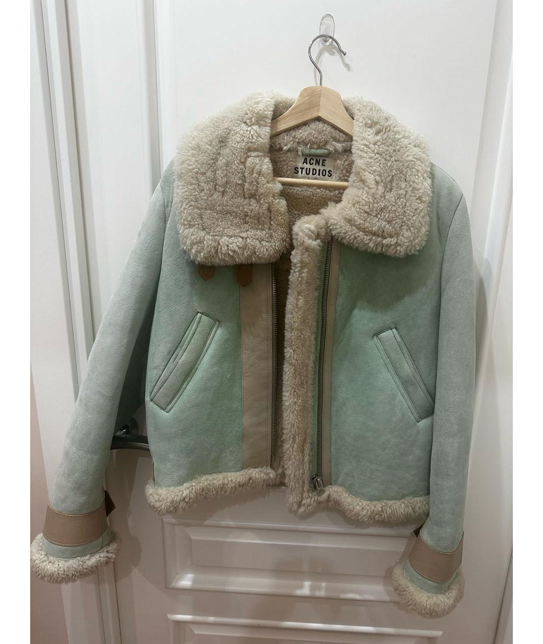 ACNE STUDIOS Салатовая замшевая дубленка, фото 9