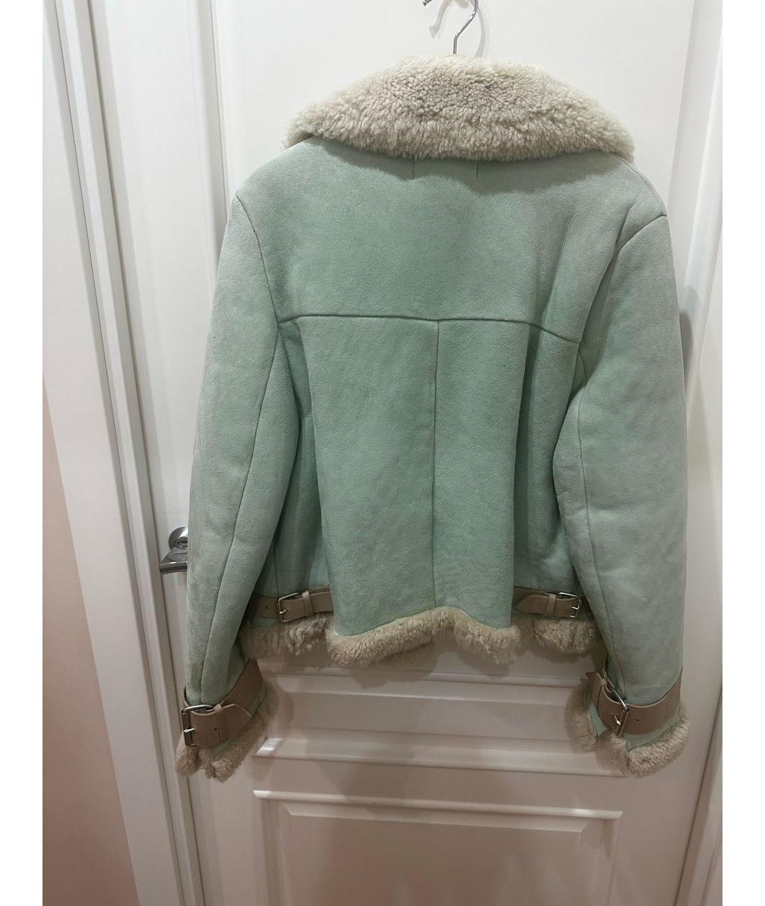 ACNE STUDIOS Салатовая замшевая дубленка, фото 2