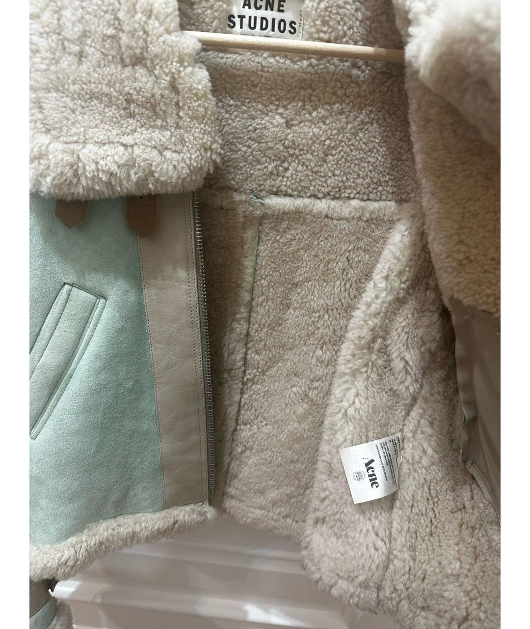 ACNE STUDIOS Салатовая замшевая дубленка, фото 4