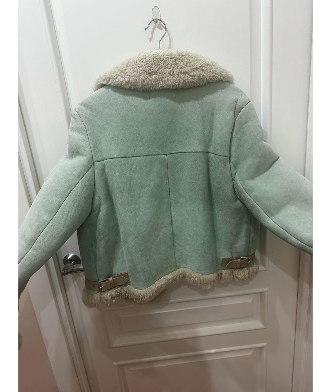 ACNE STUDIOS Салатовая замшевая дубленка, фото 3