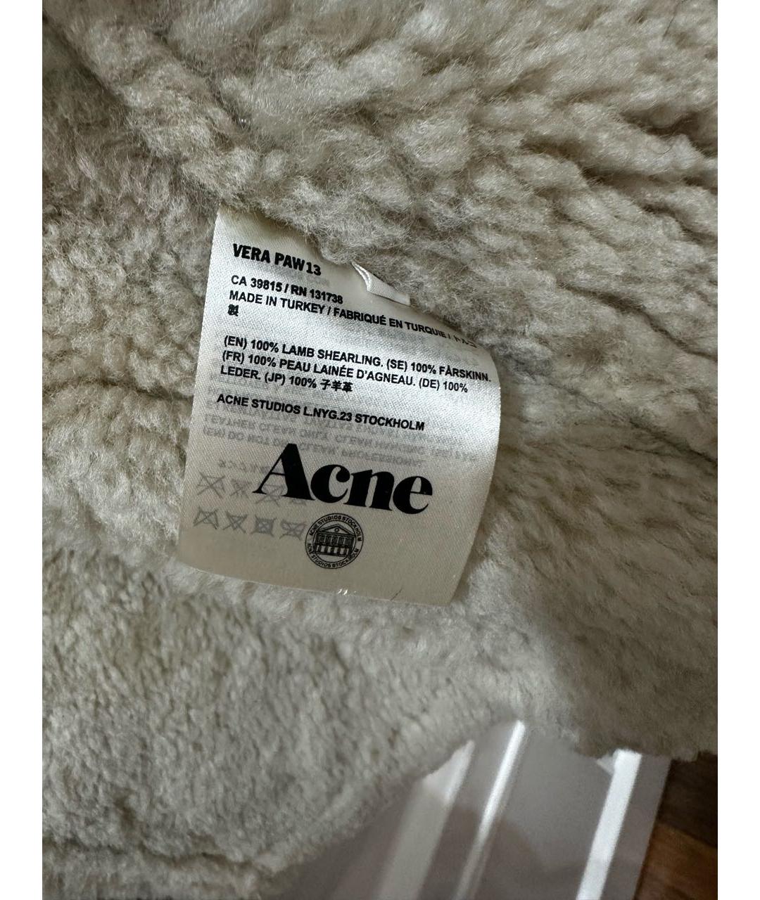 ACNE STUDIOS Салатовая замшевая дубленка, фото 5