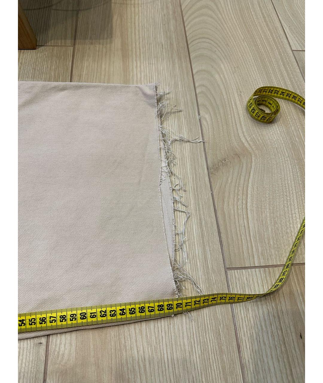 HAIKURE Бежевые хлопковые джинсы клеш, фото 7