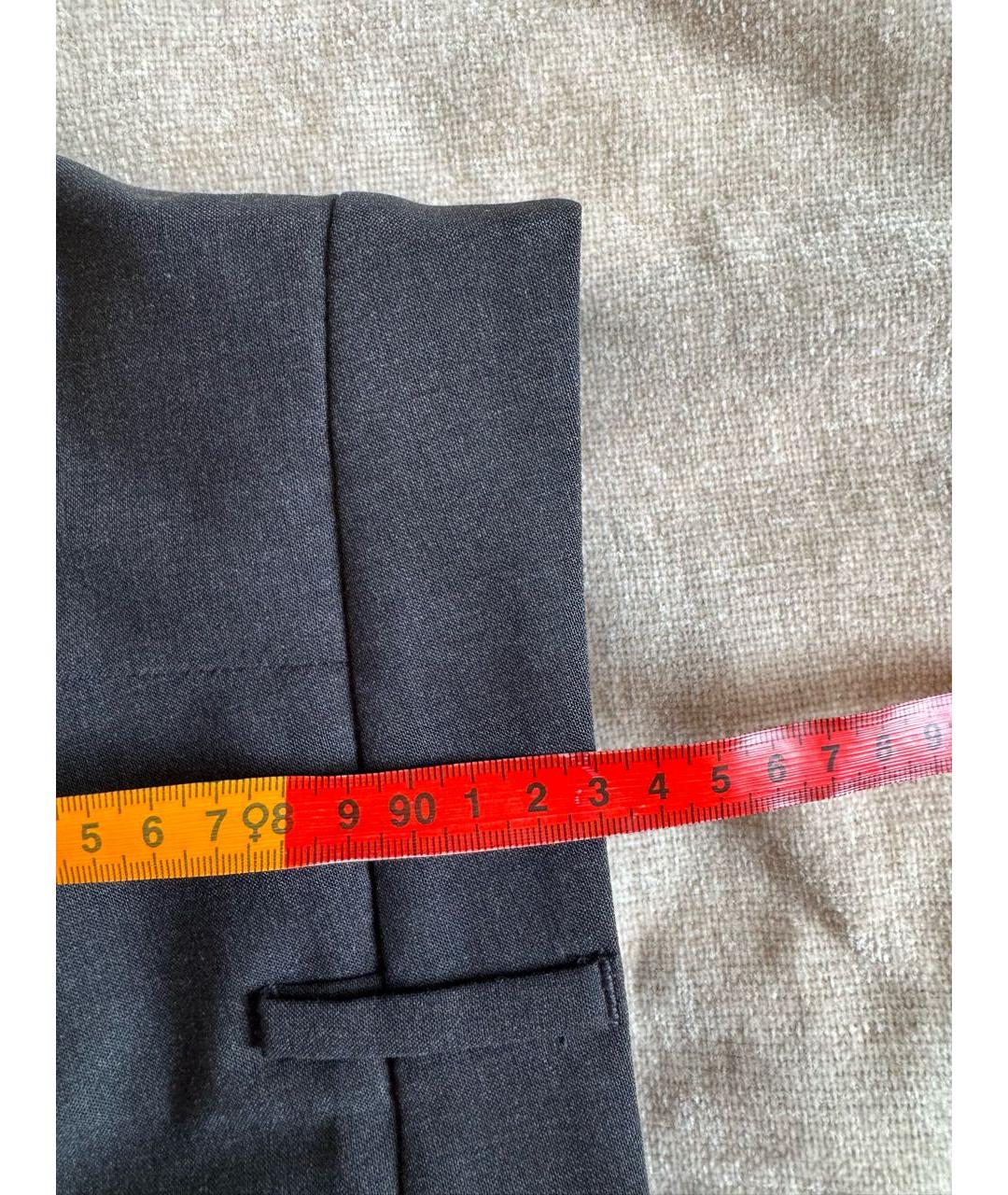 BRUNELLO CUCINELLI Серые шерстяные брюки узкие, фото 8