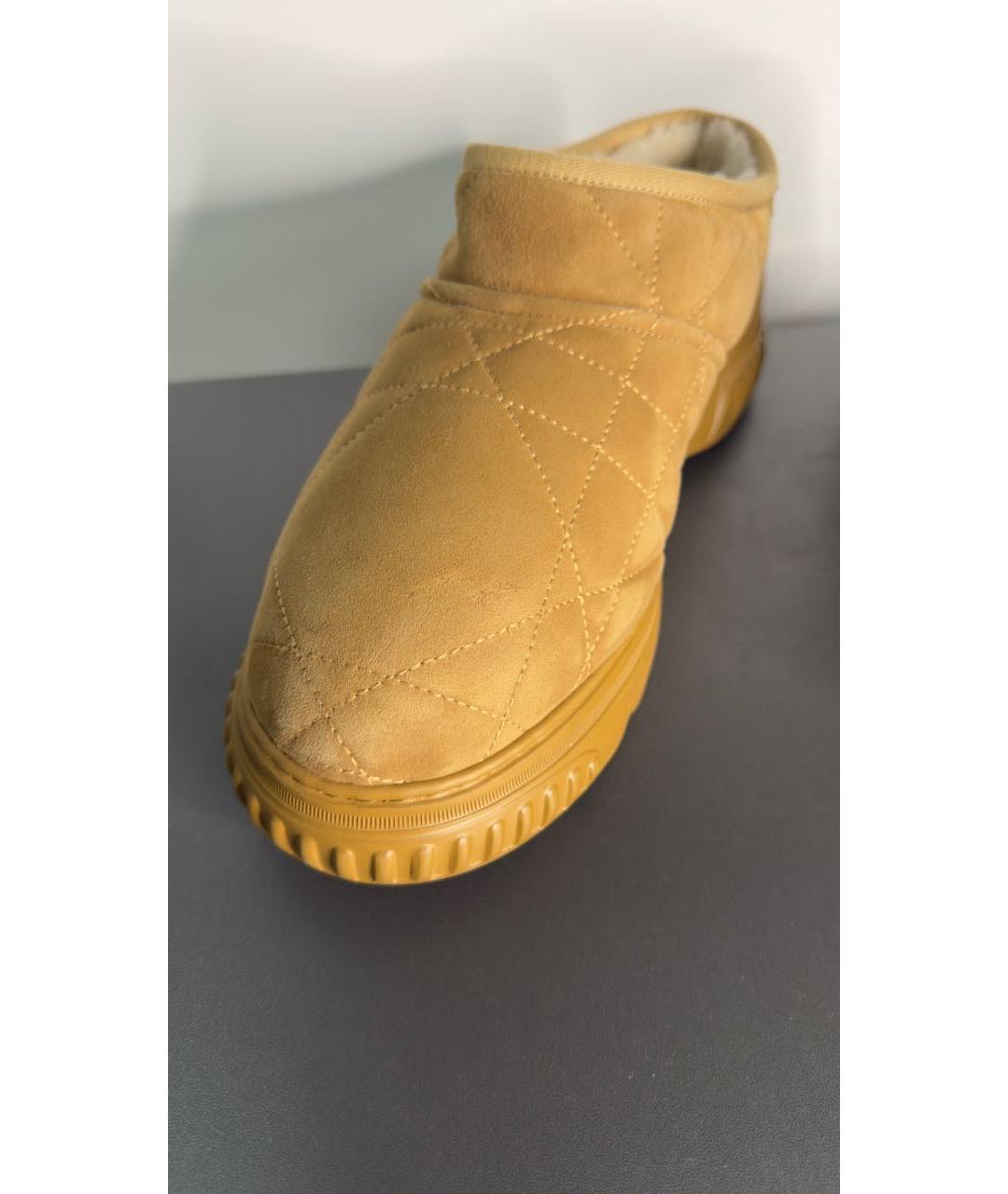 CHRISTIAN DIOR Коричневые замшевые полусапоги, фото 8