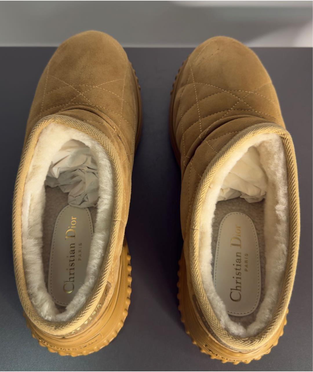 CHRISTIAN DIOR Коричневые замшевые полусапоги, фото 3