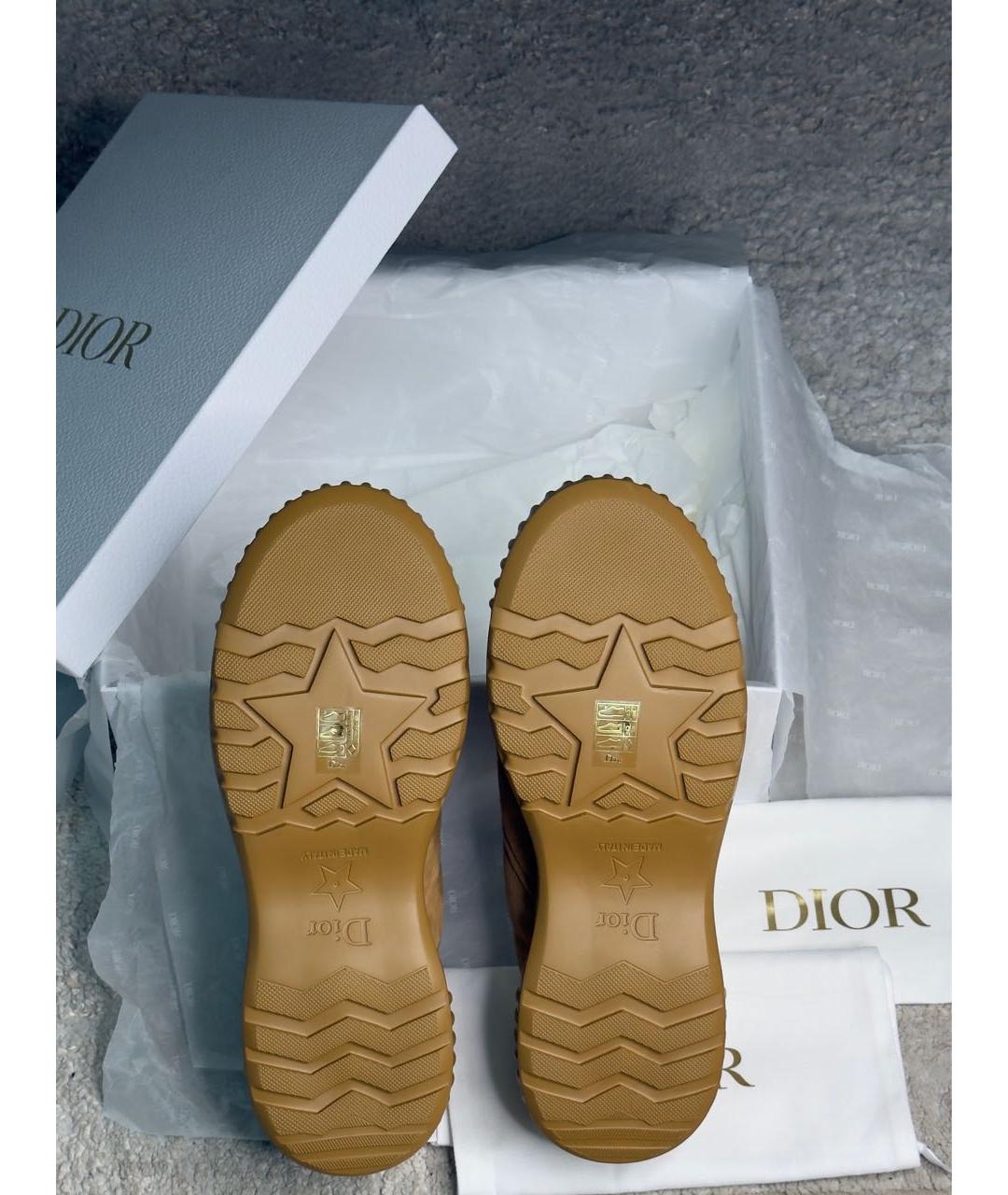 CHRISTIAN DIOR Коричневые замшевые полусапоги, фото 5