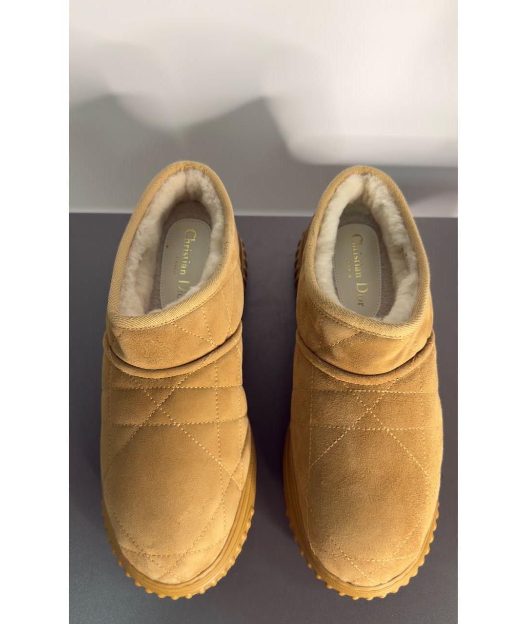 CHRISTIAN DIOR Коричневые замшевые полусапоги, фото 2