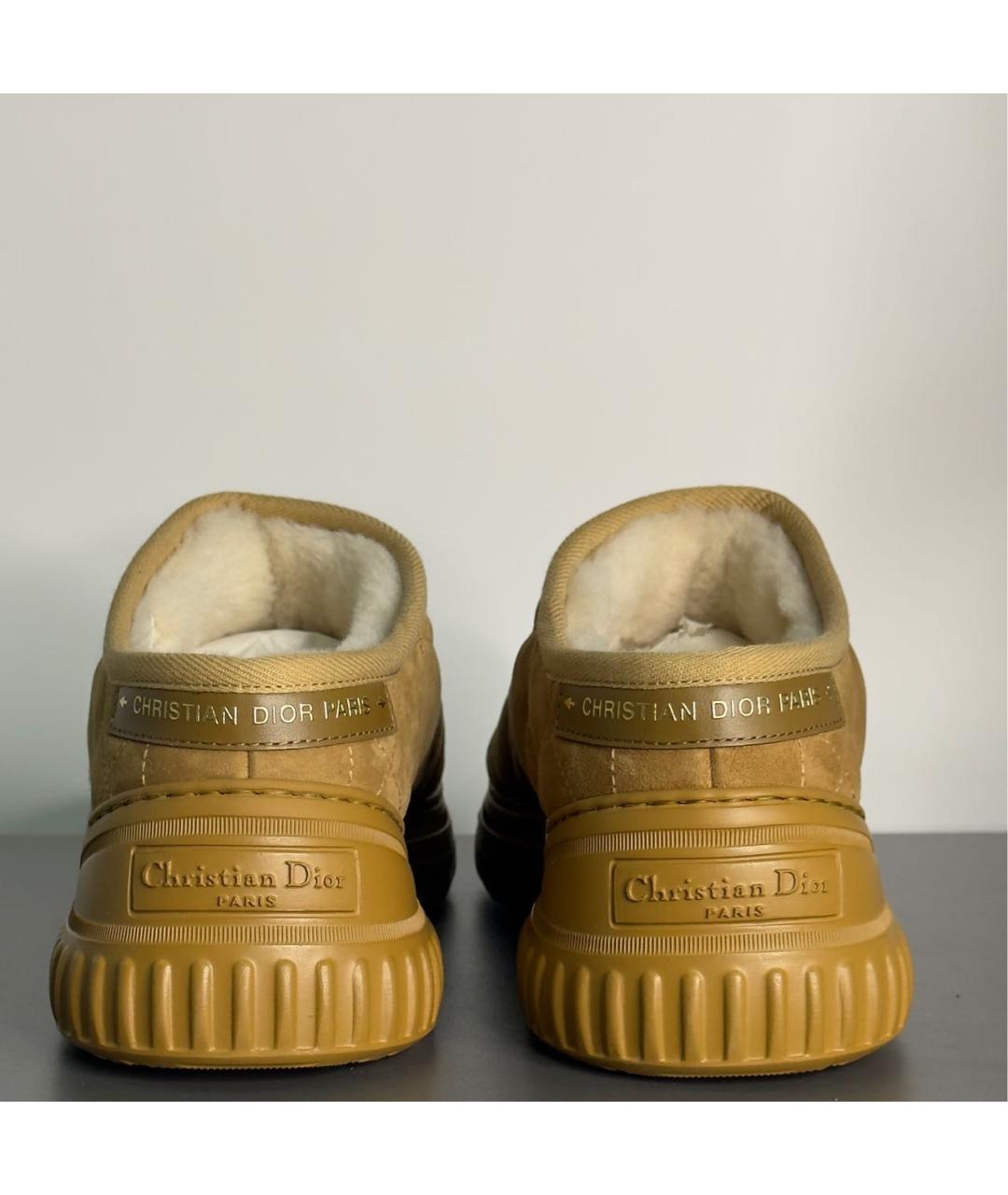 CHRISTIAN DIOR Коричневые замшевые полусапоги, фото 4