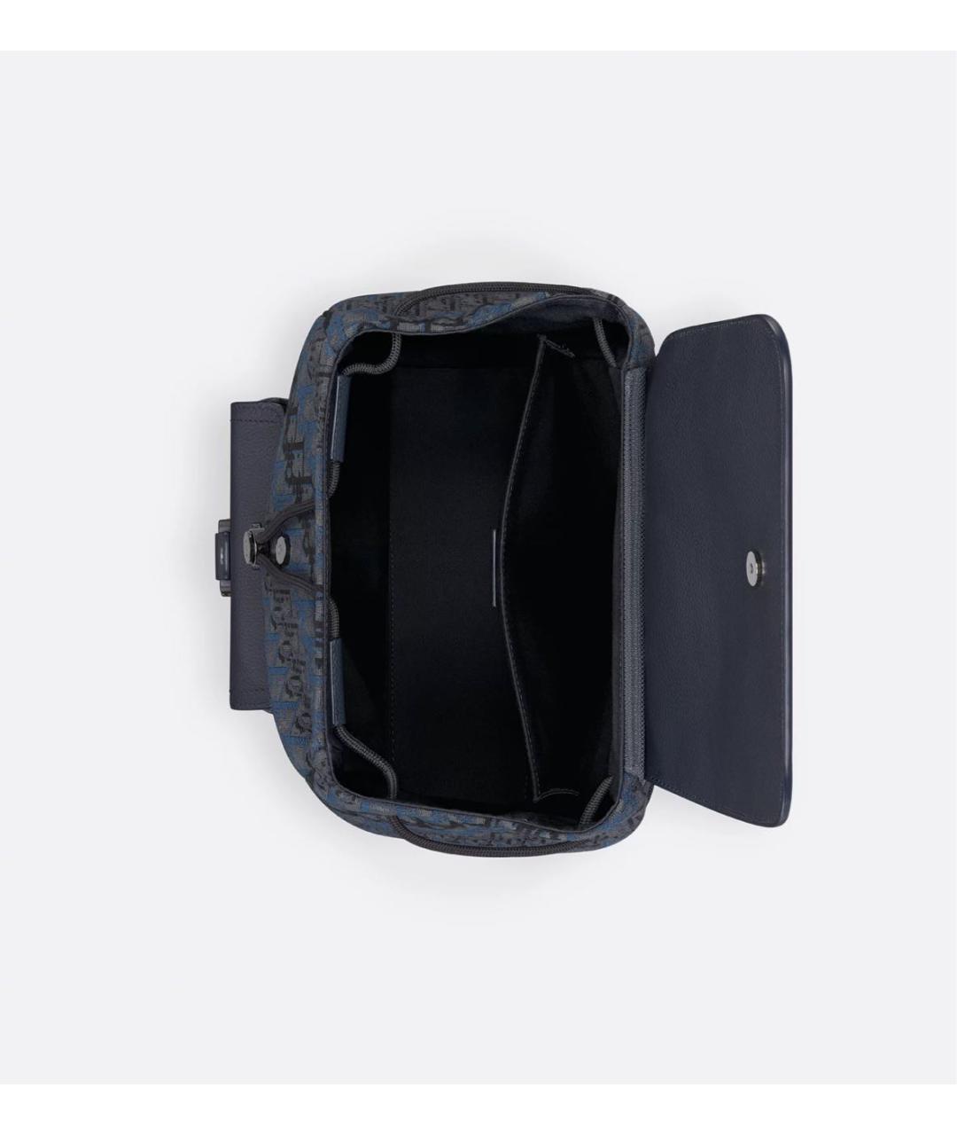 CHRISTIAN DIOR Темно-синий тканевый рюкзак, фото 5