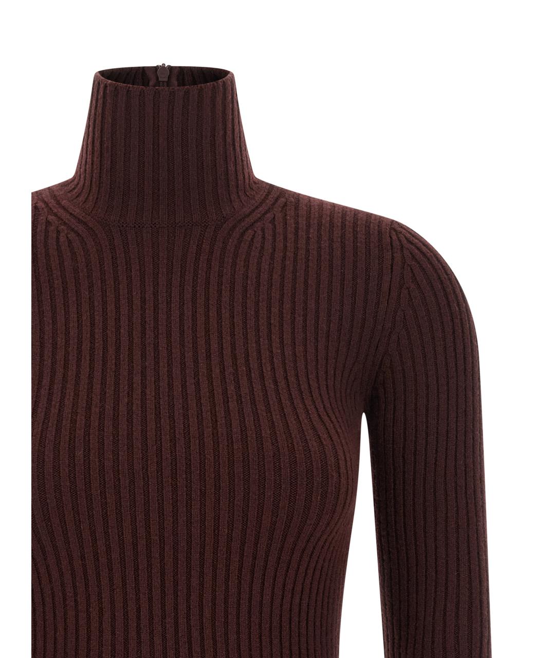 MAX MARA Бордовая шерстяная водолазка, фото 3