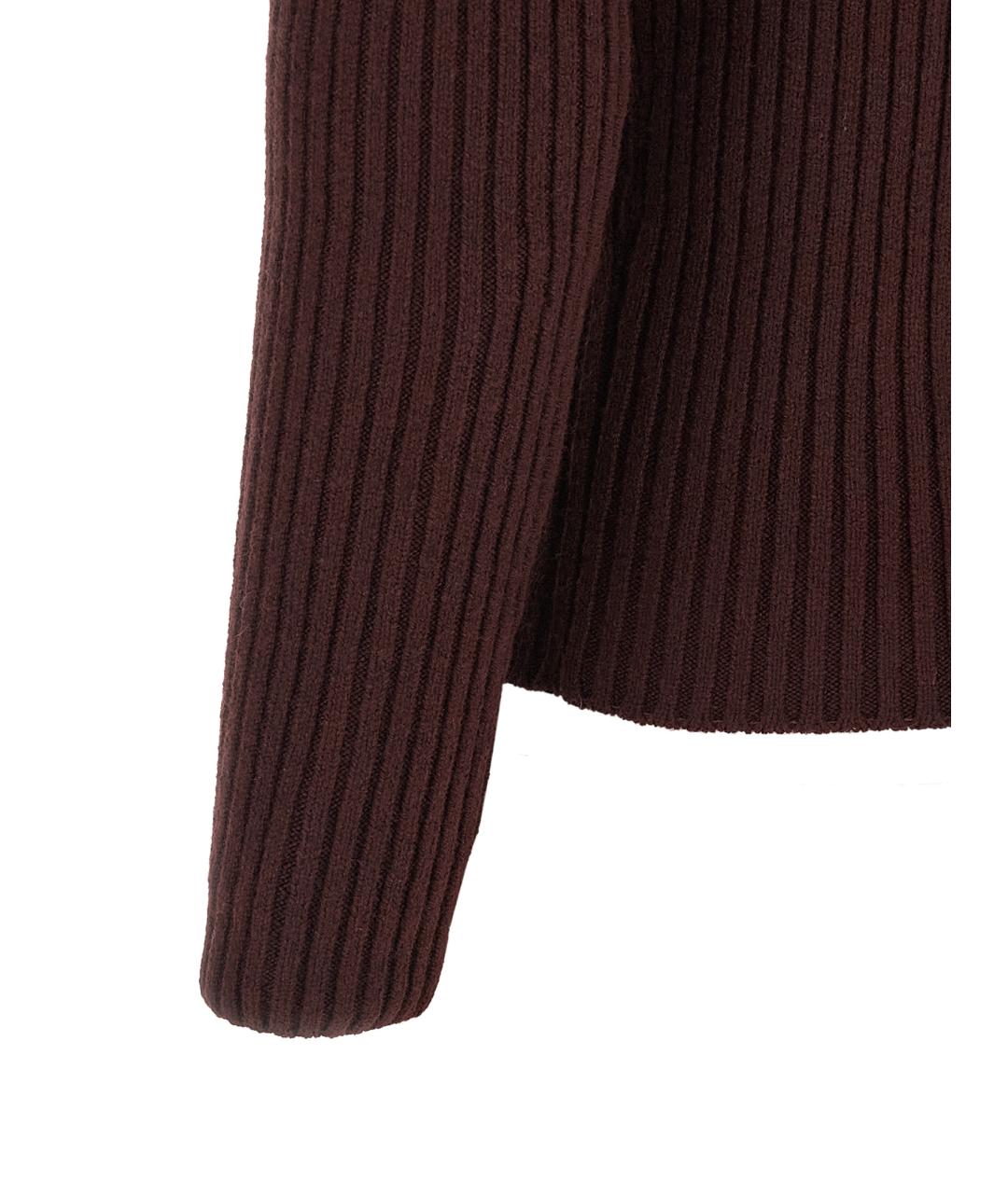 MAX MARA Бордовая шерстяная водолазка, фото 4