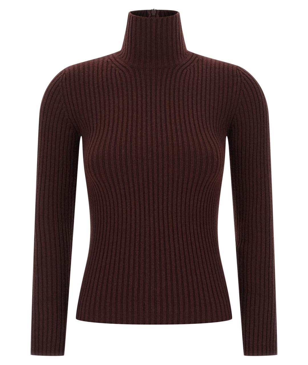 MAX MARA Бордовая шерстяная водолазка, фото 1