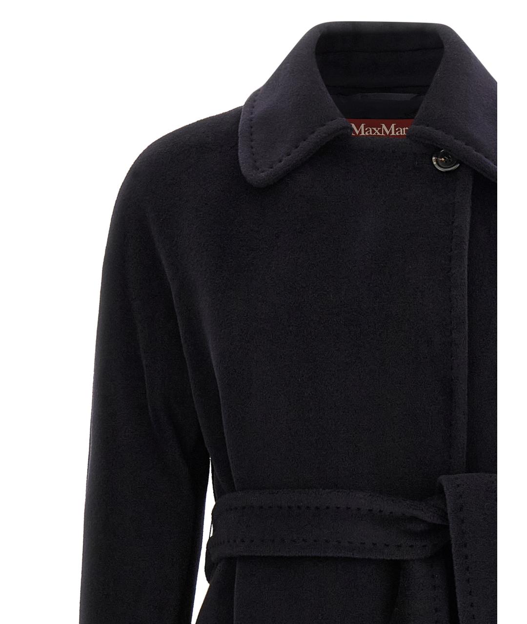 MAX MARA STUDIO Синее шерстяное пальто, фото 3