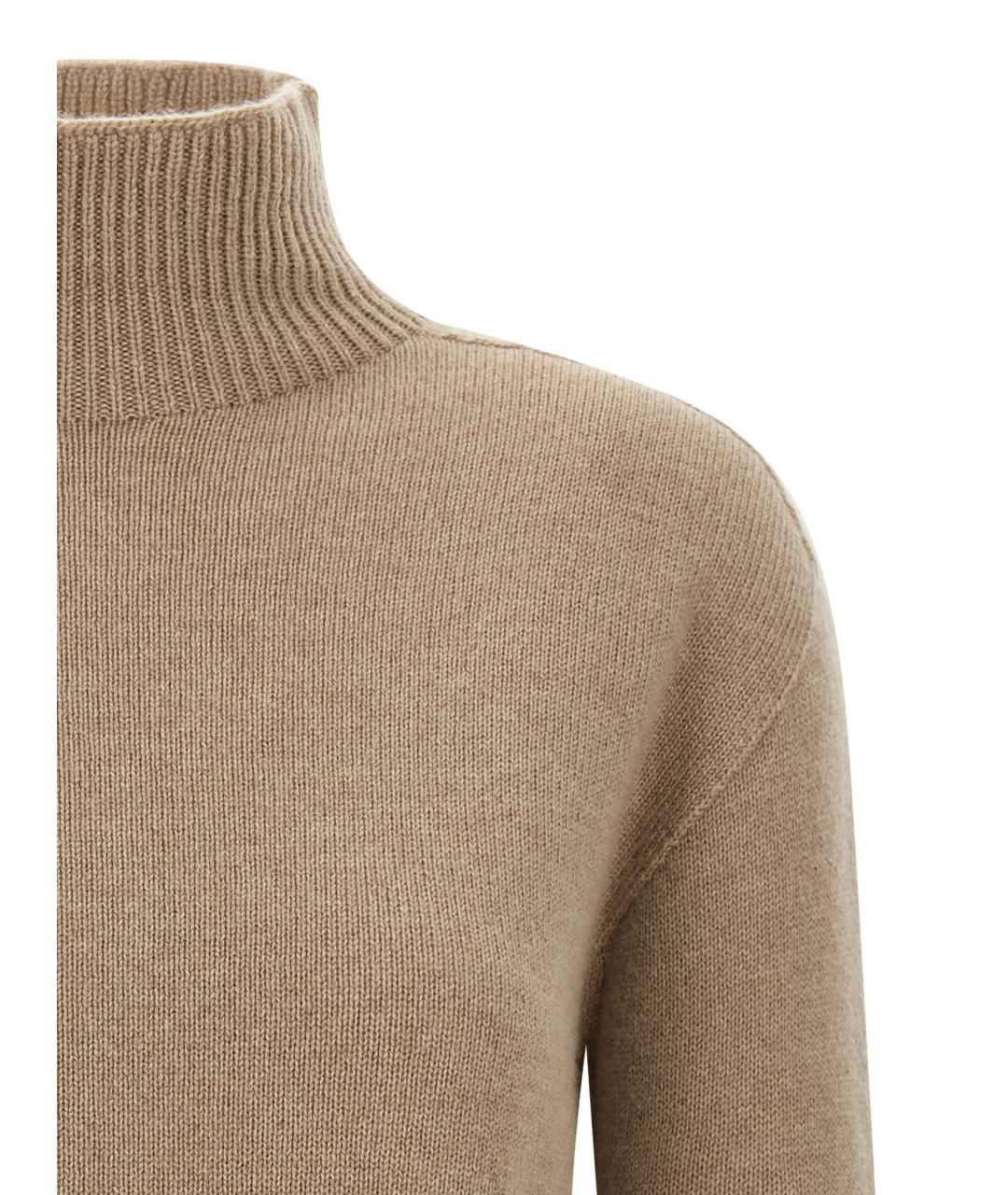 'S MAX MARA Бежевый кашемировый джемпер / свитер, фото 3